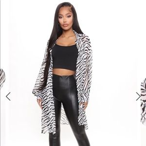 Fashionnova Back On It Chiffon Shirt Top